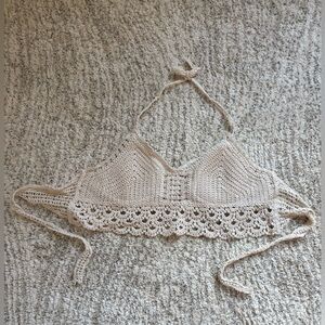 SHIEN crocheted halter top